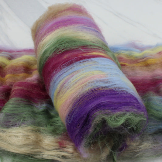 ENCHANTED GLADE Art Batts to Spin and Felt - Purple Lamb