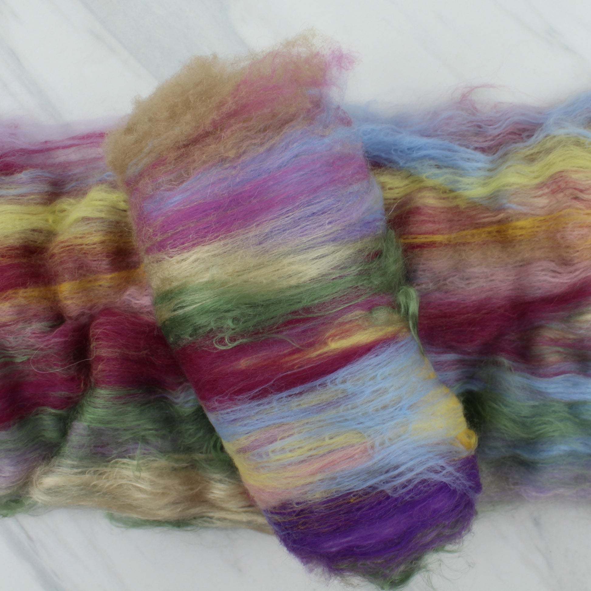 ENCHANTED GLADE Art Batts to Spin and Felt - Purple Lamb