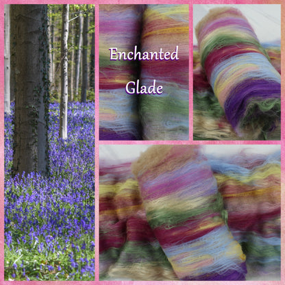 ENCHANTED GLADE Art Batts to Spin and Felt