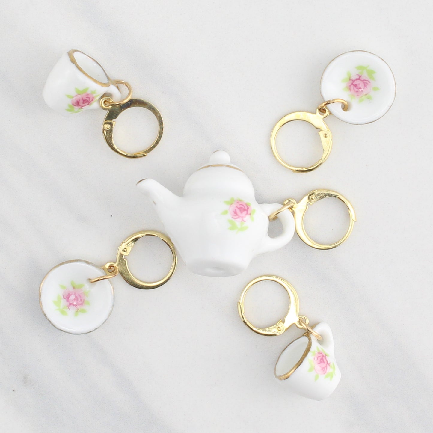 ENGLISH TEA STITCH MARKER SETS FOR KNITTING AND CROCHET