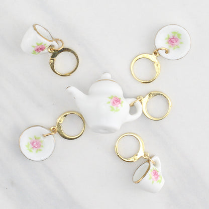 ENGLISH TEA STITCH MARKER SETS FOR KNITTING AND CROCHET