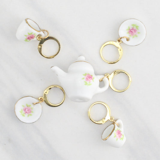 ENGLISH TEA STITCH MARKER SETS FOR KNITTING AND CROCHET