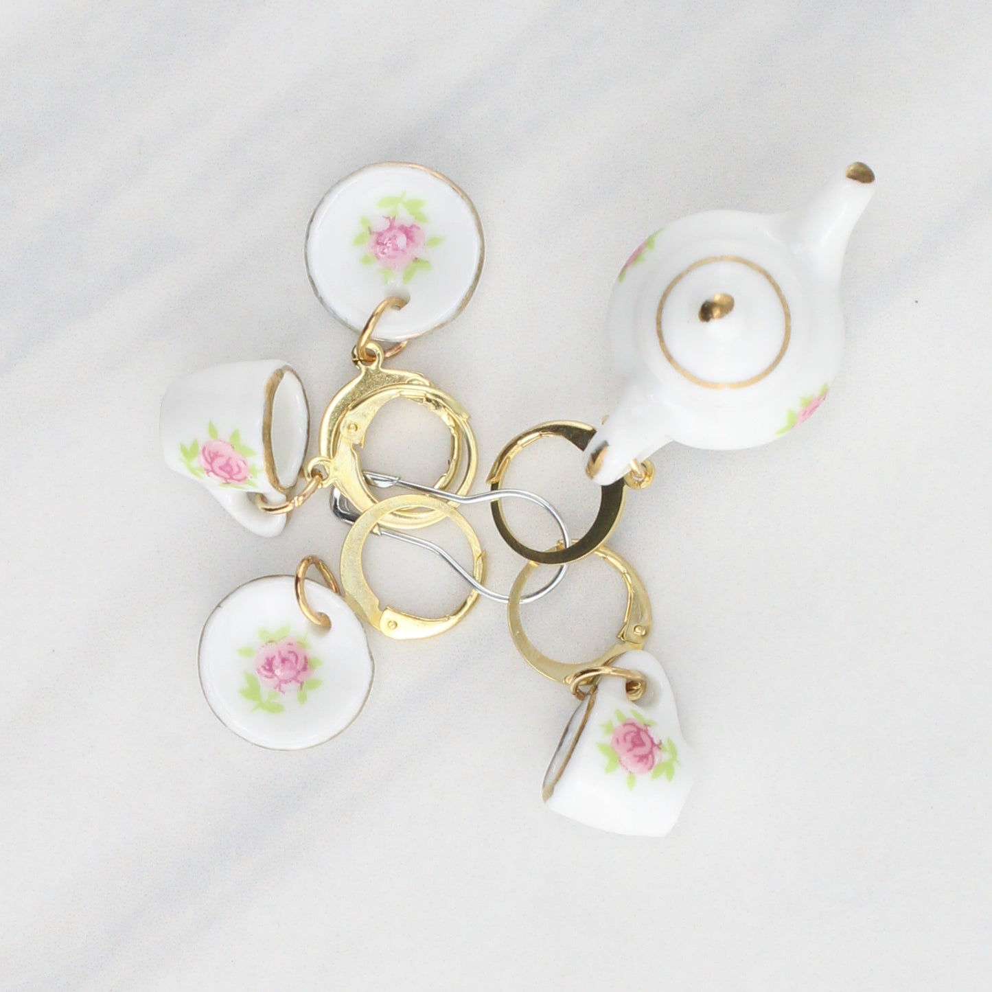 ENGLISH TEA STITCH MARKER SETS FOR KNITTING AND CROCHET