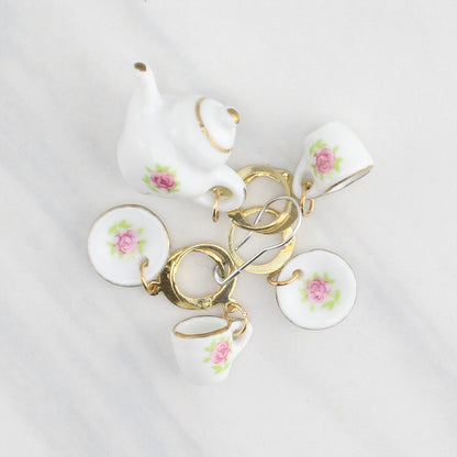 ENGLISH TEA STITCH MARKER SETS FOR KNITTING AND CROCHET