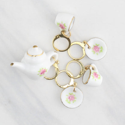 ENGLISH TEA STITCH MARKER SETS FOR KNITTING AND CROCHET