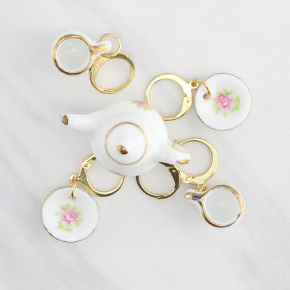 ENGLISH TEA STITCH MARKER SETS FOR KNITTING AND CROCHET