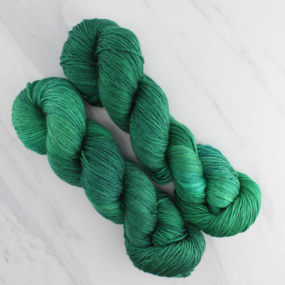 EVERGREEN Hand Dyed on So Silky Fingering - Semi-Solid Colorway