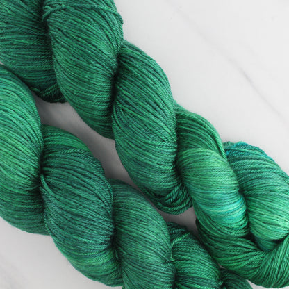 EVERGREEN Hand Dyed on So Silky Fingering - Semi-Solid Colorway