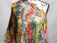 AFREMOV'S FAREWELL TO ANGER Hand-Dyed Silk Shawl - 35 x 84 inches