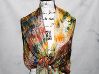 AFREMOV'S FAREWELL TO ANGER Hand-Dyed Silk Shawl - 35 x 84 inches
