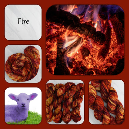 FIRE - Yarn Dyed to Order - Splashed and Speckled Yarn