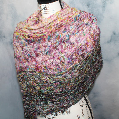 FOUR SEASONS RECTANGULAR WRAP KNITTING PATTERN FOR FINGERING-WEIGHT YARN