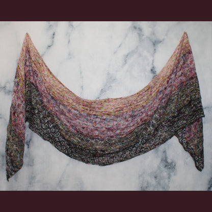 FOUR SEASONS RECTANGULAR WRAP KNITTING PATTERN FOR FINGERING-WEIGHT YARN