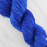 FREEDOM BLUE Hand-Dyed Yarn on Sparkly Merino Sock