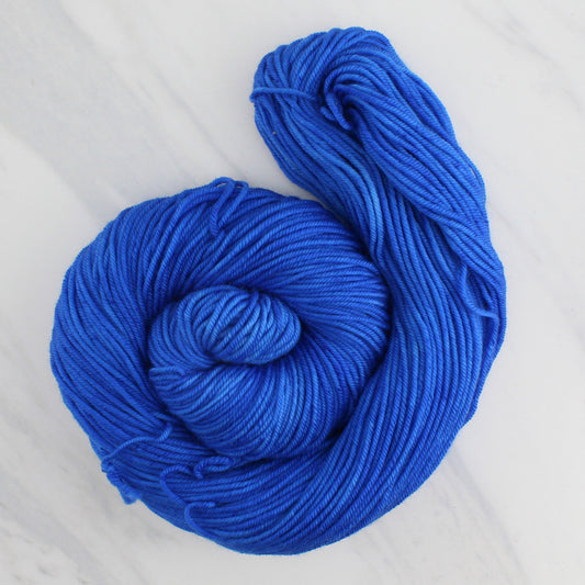FREEDOM BLUE Hand Dyed on Squoosh Worsted - Semi-Solid Colorway
