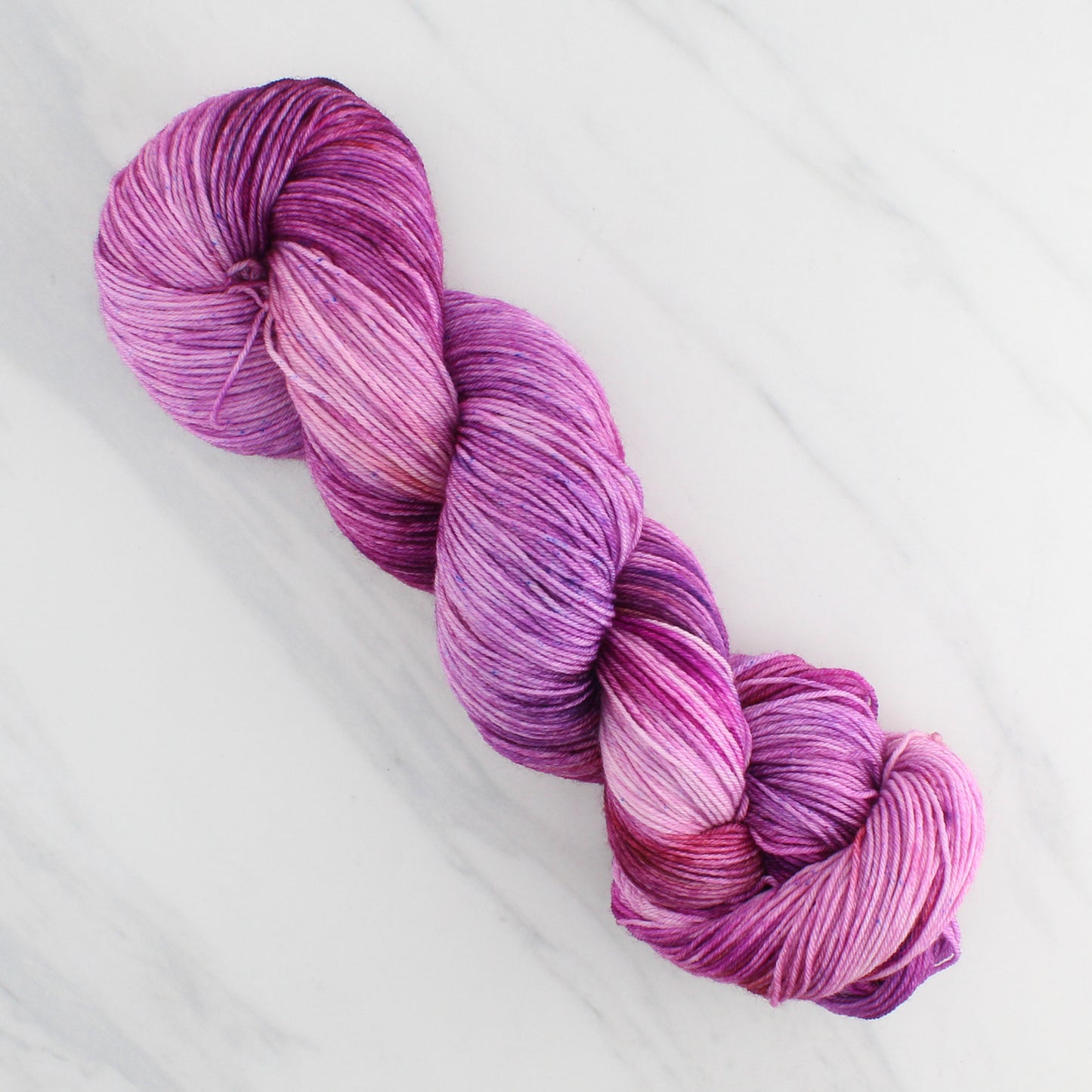 FUCHSIA FLOWER Hand Dyed on Sock Perfection - Splashed & Speckled Yarn