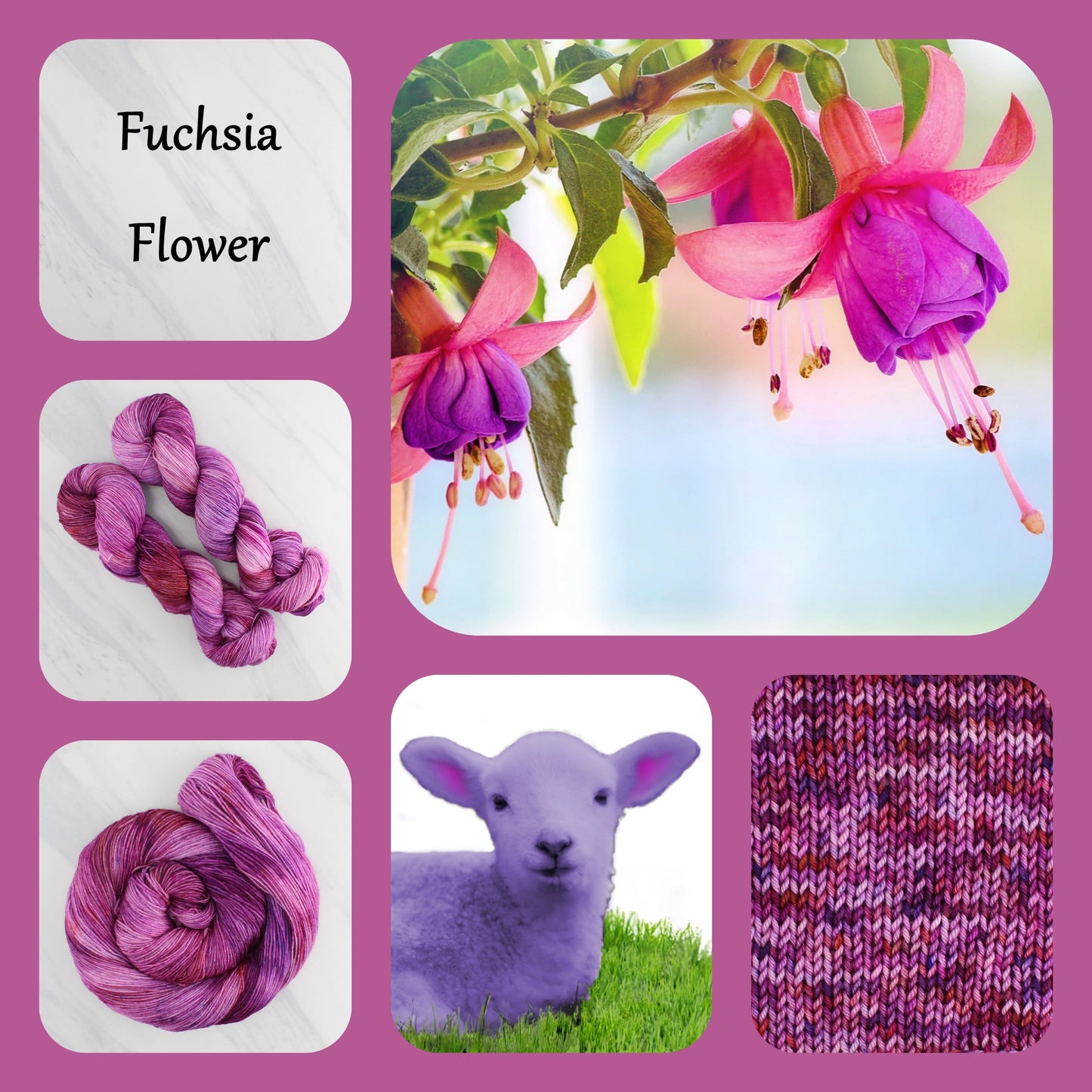 FUCHSIA FLOWER - Yarn Dyed to Order