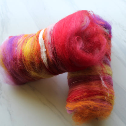 O'KEEFFE'S RED CANNAS Art Batts to Spin and Felt