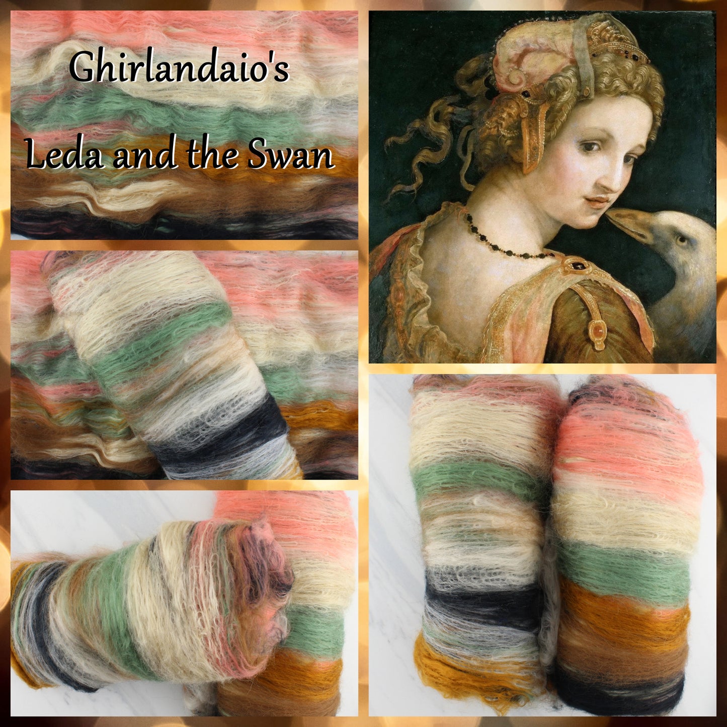 GHIRLANDAIO'S LEDA AND THE SWAN Art Batts to Spin and Felt