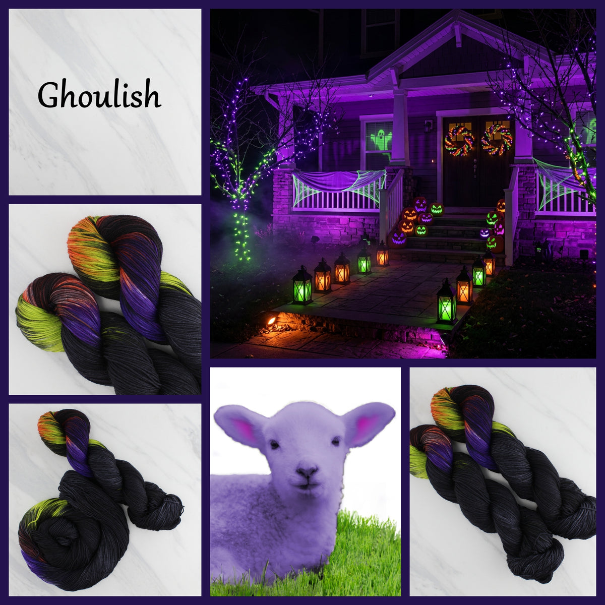 GHOULISH - Yarn Dyed to Order - Assigned Pooling Colorway
