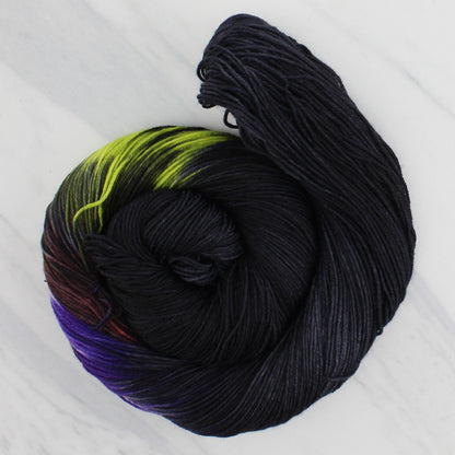 GHOULISH Hand Dyed on Sock Perfection - Assigned Pooling Colorway for Halloween