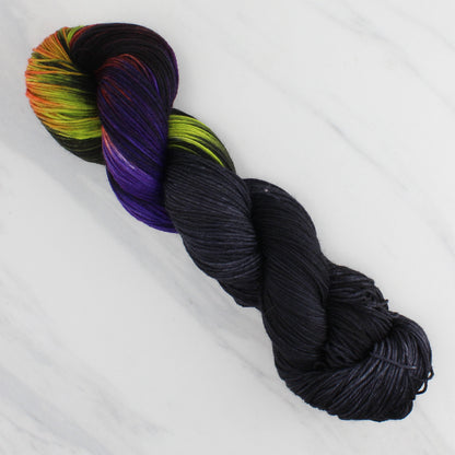 GHOULISH Hand Dyed on Sock Perfection - Assigned Pooling Colorway for Halloween