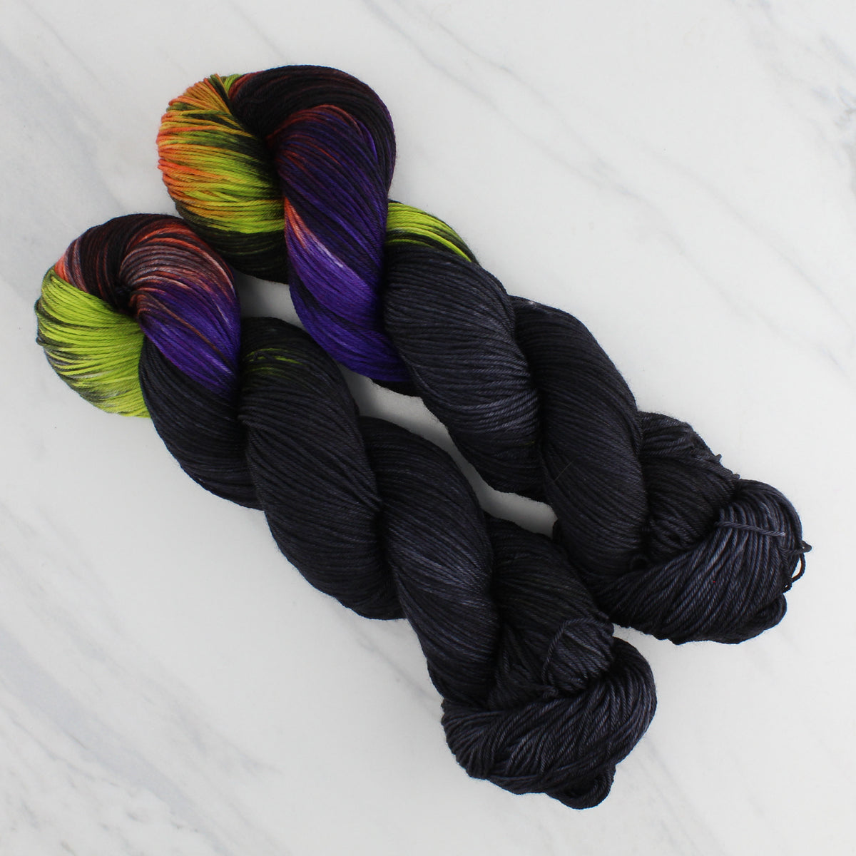 GHOULISH Hand Dyed on Sock Perfection - Assigned Pooling Colorway for Halloween