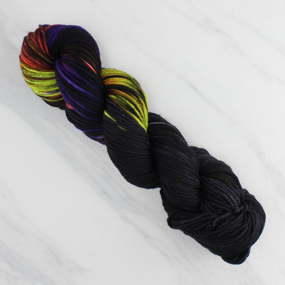 GHOULISH Hand Dyed on Squoosh Worsted - Assigned Pooling Colorway for Halloween