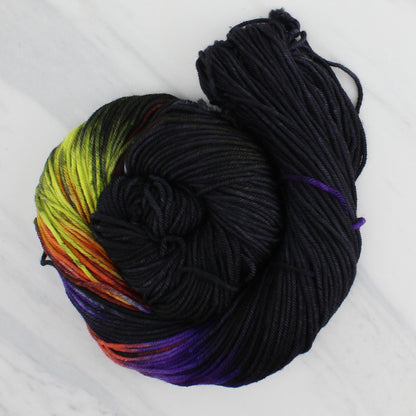 GHOULISH Hand Dyed on Squoosh Worsted - Assigned Pooling Colorway for Halloween