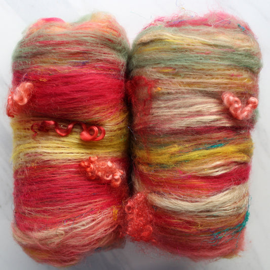 GIFT OF THE MAGI Art Batts for Spinning and Felting - Purple Lamb