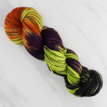 HALLOWEEN PARTY Hand Dyed on Stained Glass Fingering - Block Variegated Colorway