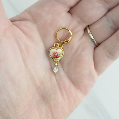 HEARTS AND ROSES STITCH MARKER SETS FOR KNITTING AND CROCHET