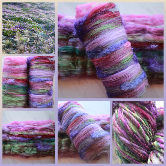 HIGHLAND HEATHER Art Batts to Spin and Felt