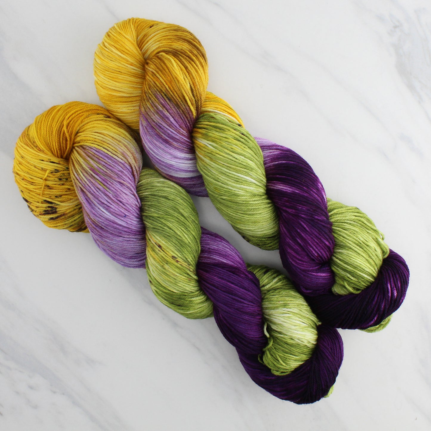PURPLE IRIS Indie-Dyed Yarn on Sock Perfection