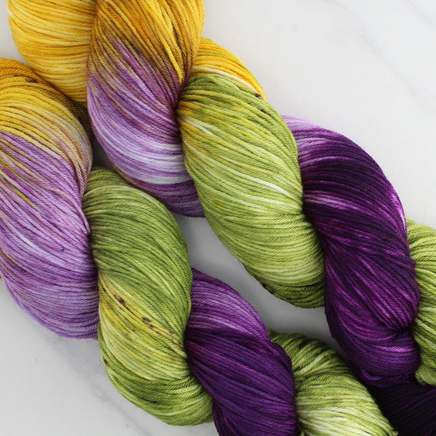 PURPLE IRIS Indie-Dyed Yarn on Sock Perfection