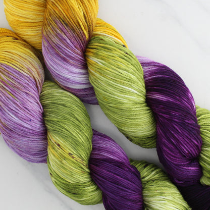 PURPLE IRIS Indie-Dyed Yarn on Sock Perfection