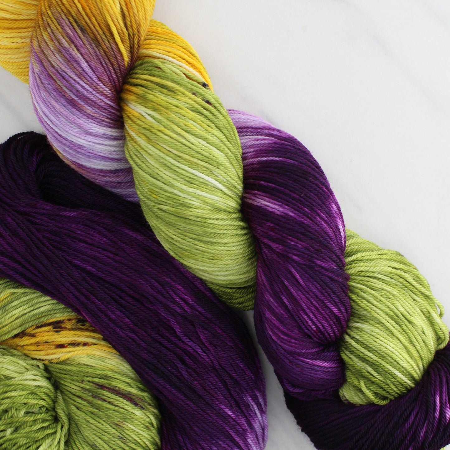 PURPLE IRIS Indie-Dyed Yarn on Sock Perfection