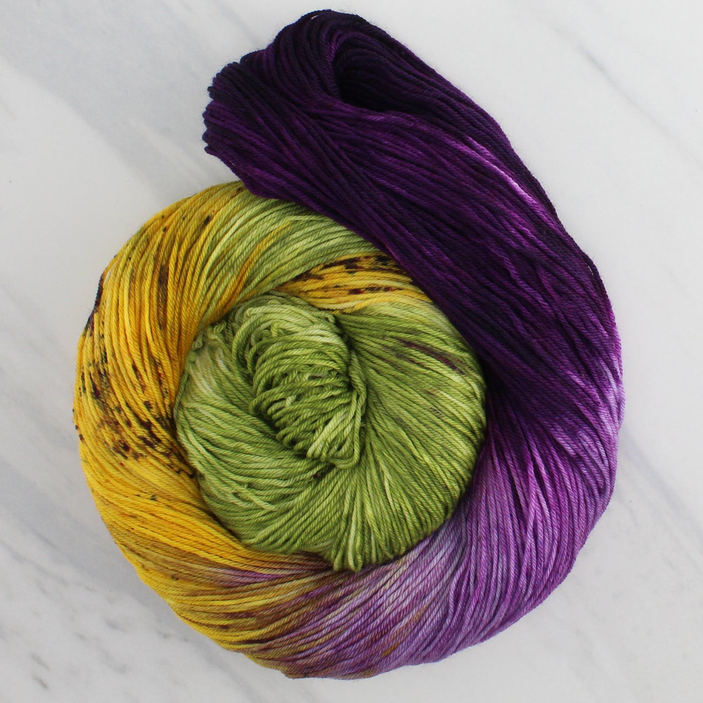 PURPLE IRIS Indie-Dyed Yarn on Sock Perfection