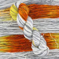 Butterfly Collection - INDIAN JEZEBEL BUTTERFLY Hand-Dyed Yarn on Stained Glass Sock - Assigned Pooling Colorway