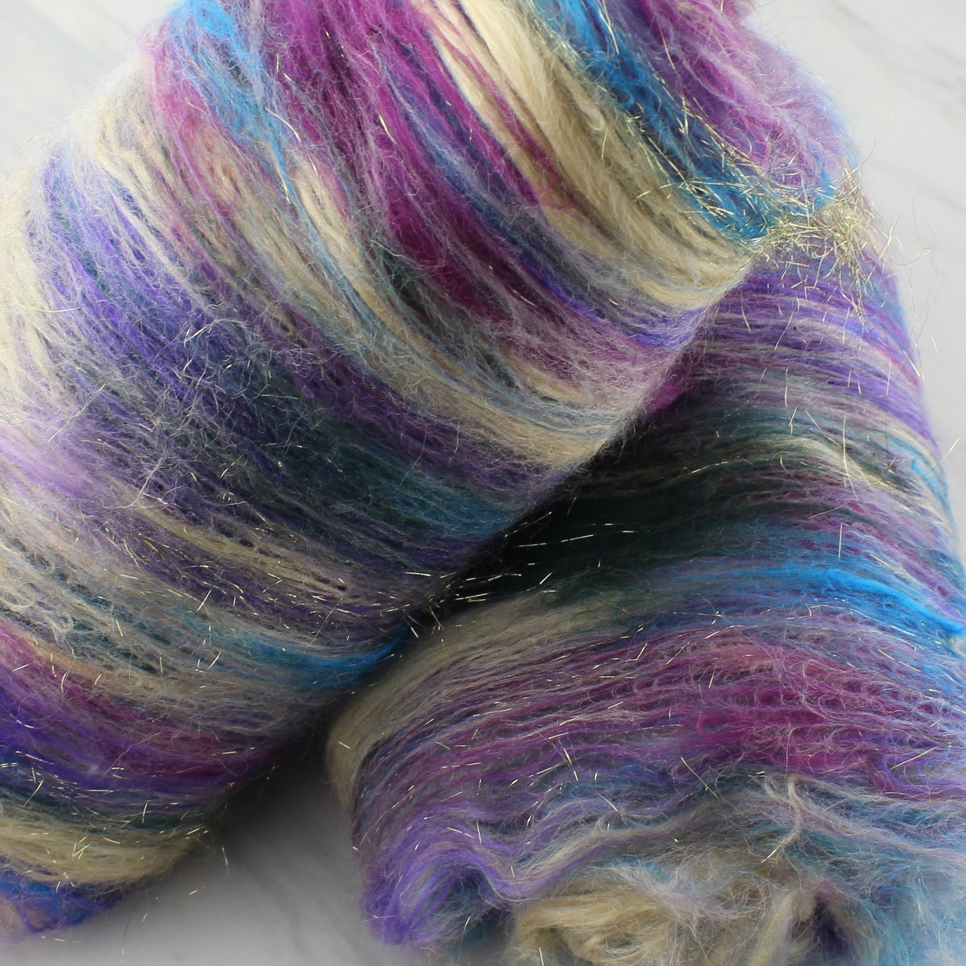 INDIAN SARI Art Batts to Spin and Felt - Purple Lamb