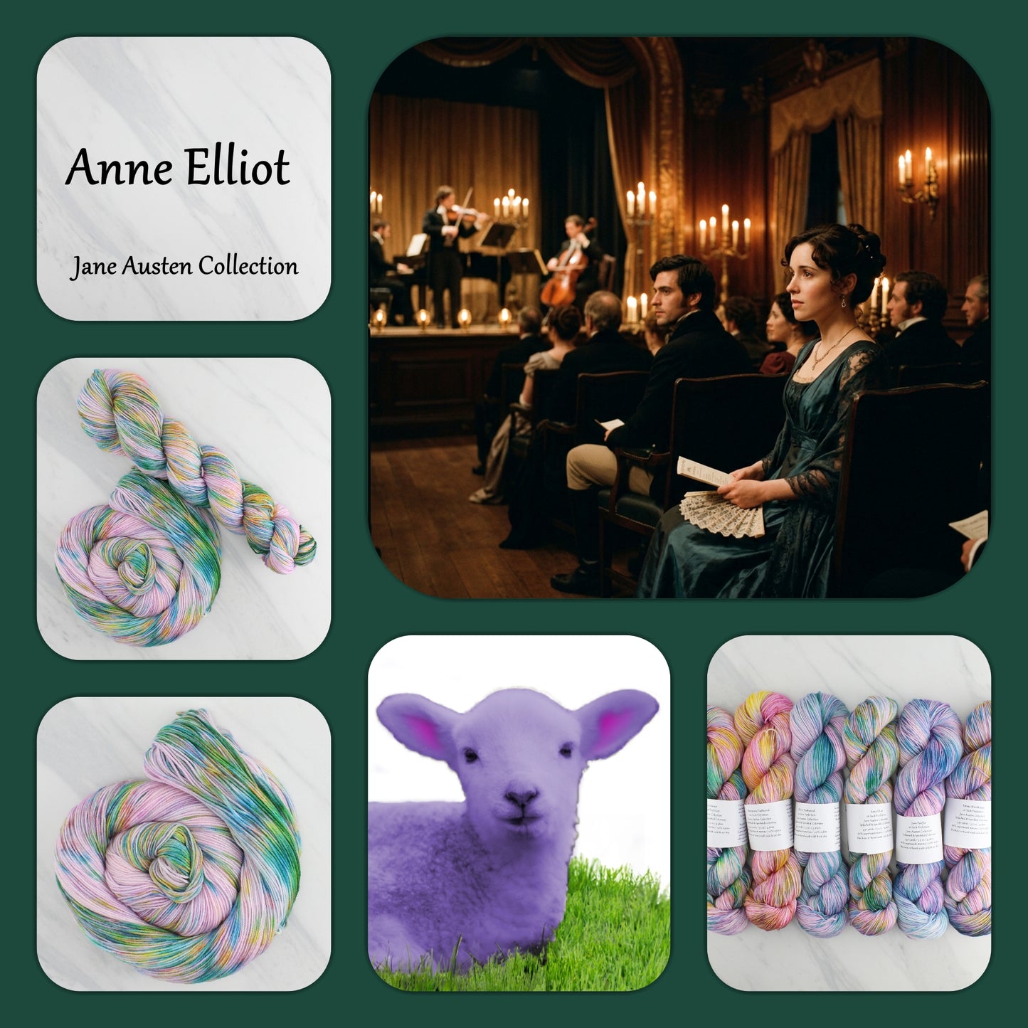 Jane Austen Collection - ANNE ELLIOT on Sock Perfection - Splashed and Speckled Colorway