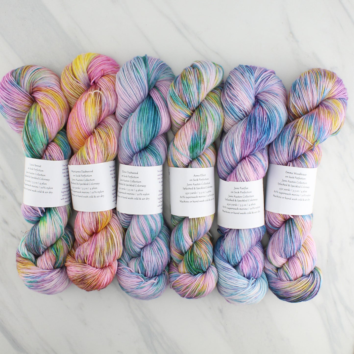Jane Austen Collection - ANNE ELLIOT on Sock Perfection - Splashed and Speckled Colorway