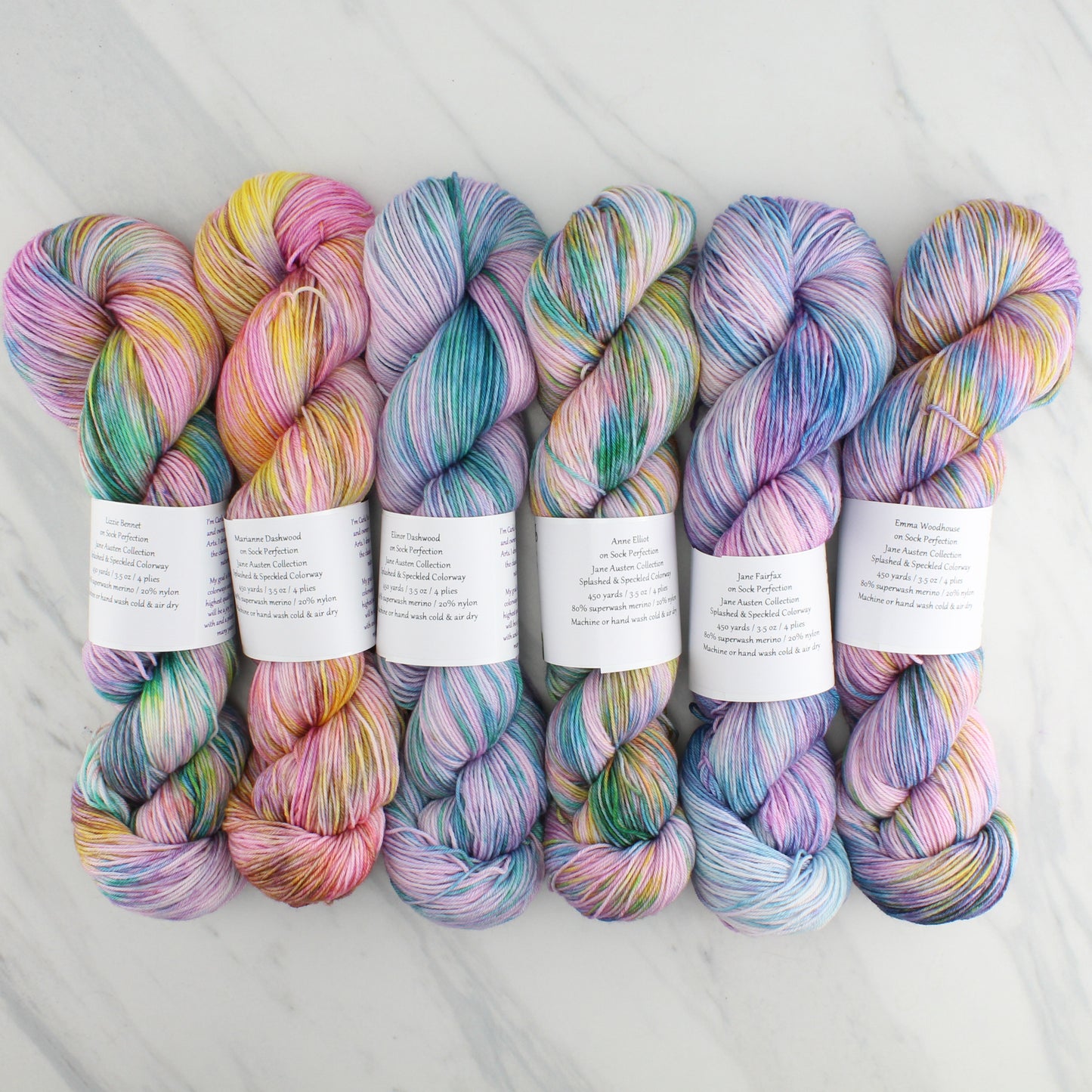 Jane Austen Collection - ANNE ELLIOT - Yarn Dyed to Order - Splashed & Speckled Colorway