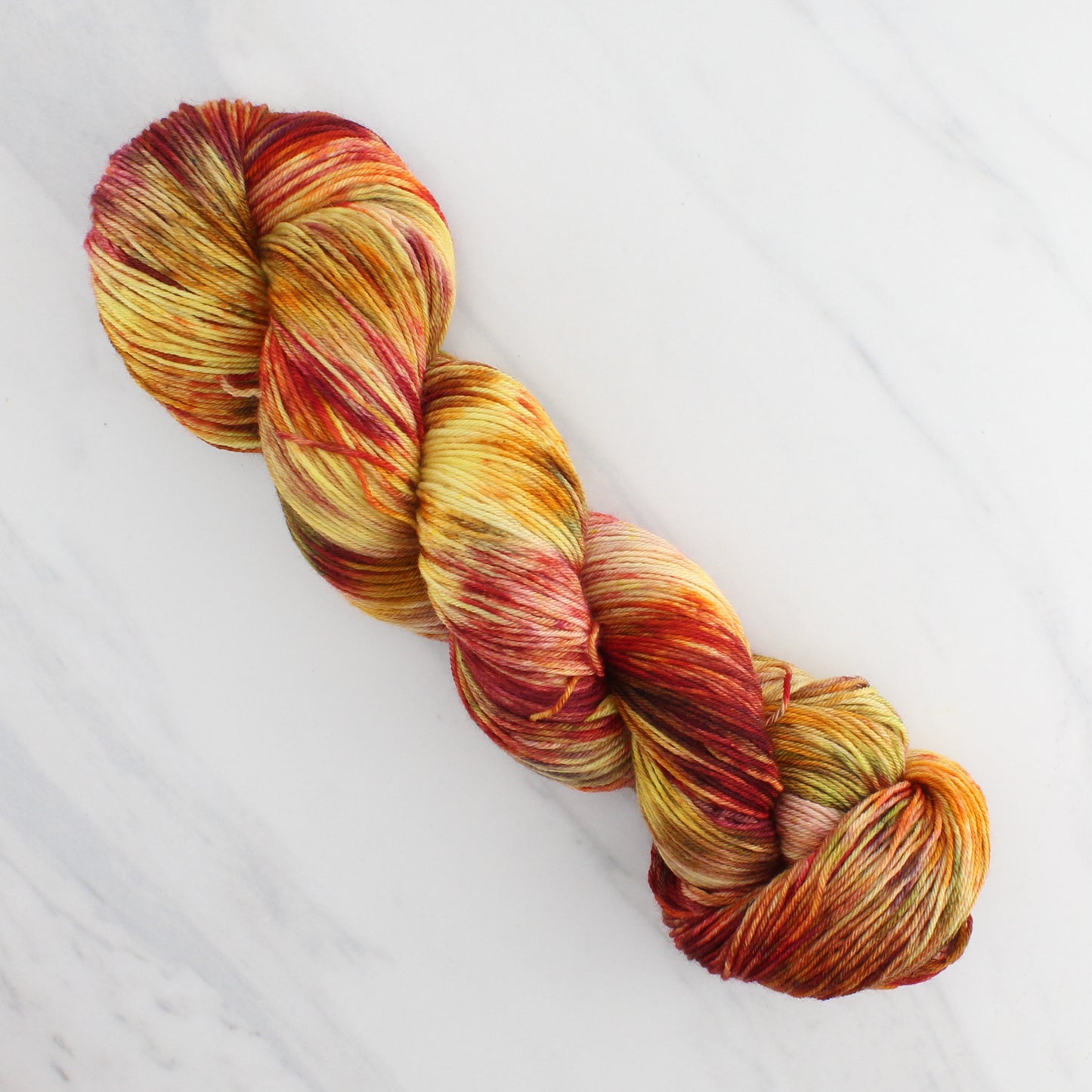 JAPANESE MAPLES Hand Dyed on Sock Perfection - Splashed & Speckled Yarn