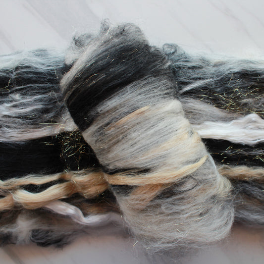 JAZZ Art Batts for Spinning and Felting - Purple Lamb