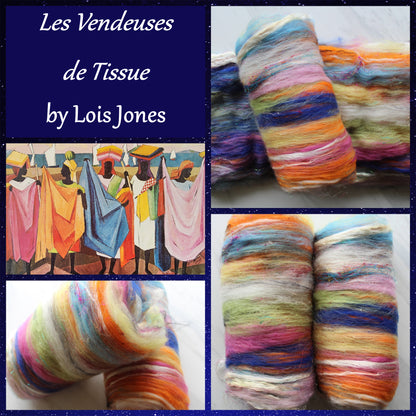 JONES' LES VENDEUSES DE TISSUE Art Batts to Spin and Felt
