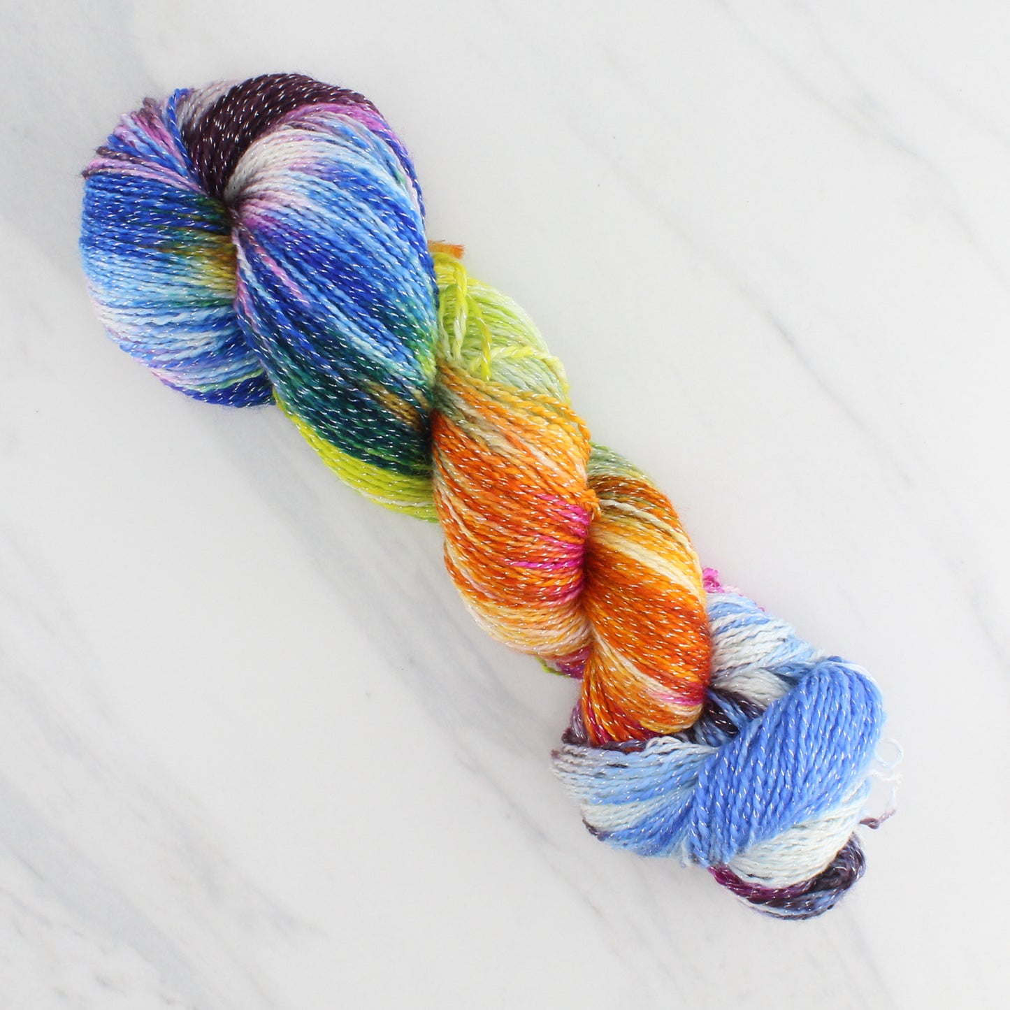 JONES' LES VENDEUSES DE TISSUE Hand Dyed on Twinkle Fingering  - Block Variegated Yarn