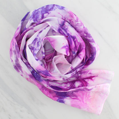 JULIET Hand-Dyed Silk Crepe Scarf - 11 x 60 inches