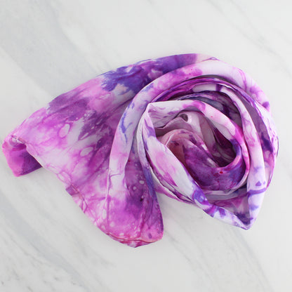 JULIET Hand-Dyed Silk Crepe Scarf - 11 x 60 inches
