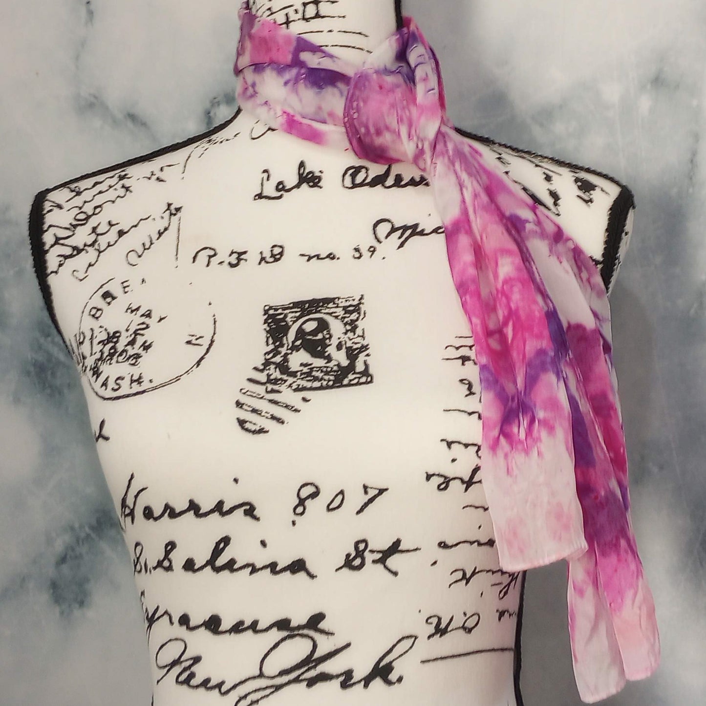 JULIET Hand-Dyed Silk Crepe Scarf - 11 x 60 inches